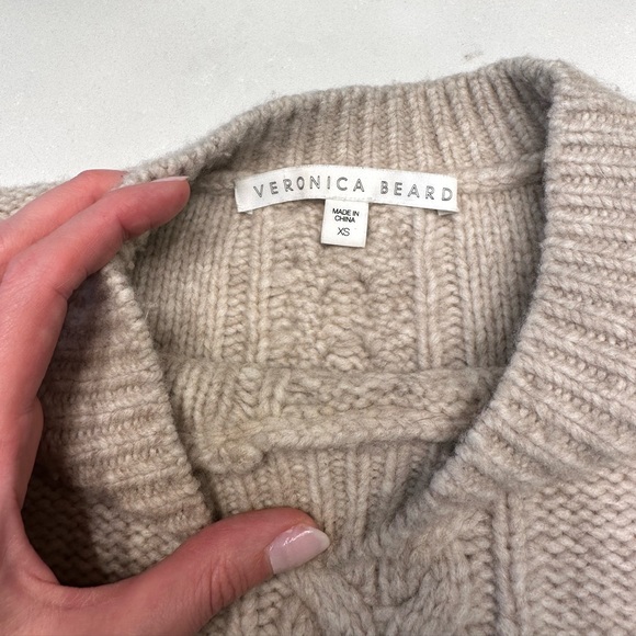 Veronica Beard wool blend cable knit sweater - Picture 3 of 9